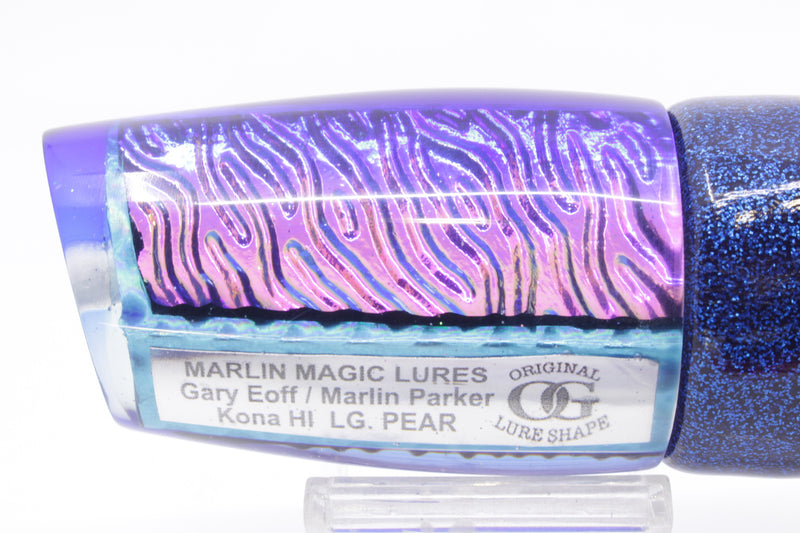 Marlin Magic Blue-Purple Lava Blue Back Large Pear 12" 11oz Vinyl Dark Blue