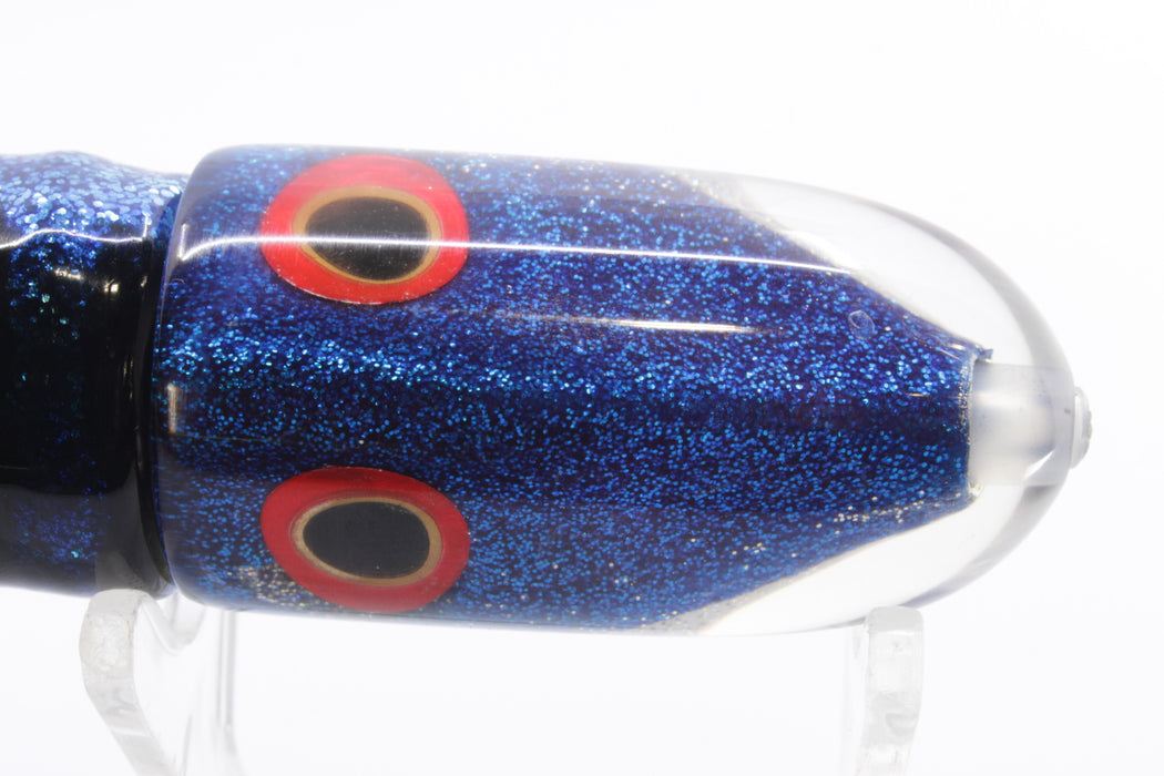 Jackpot Lures Blue-Silver Fish Head Small Bullet 9" 7oz Skirted Blue Mackerel