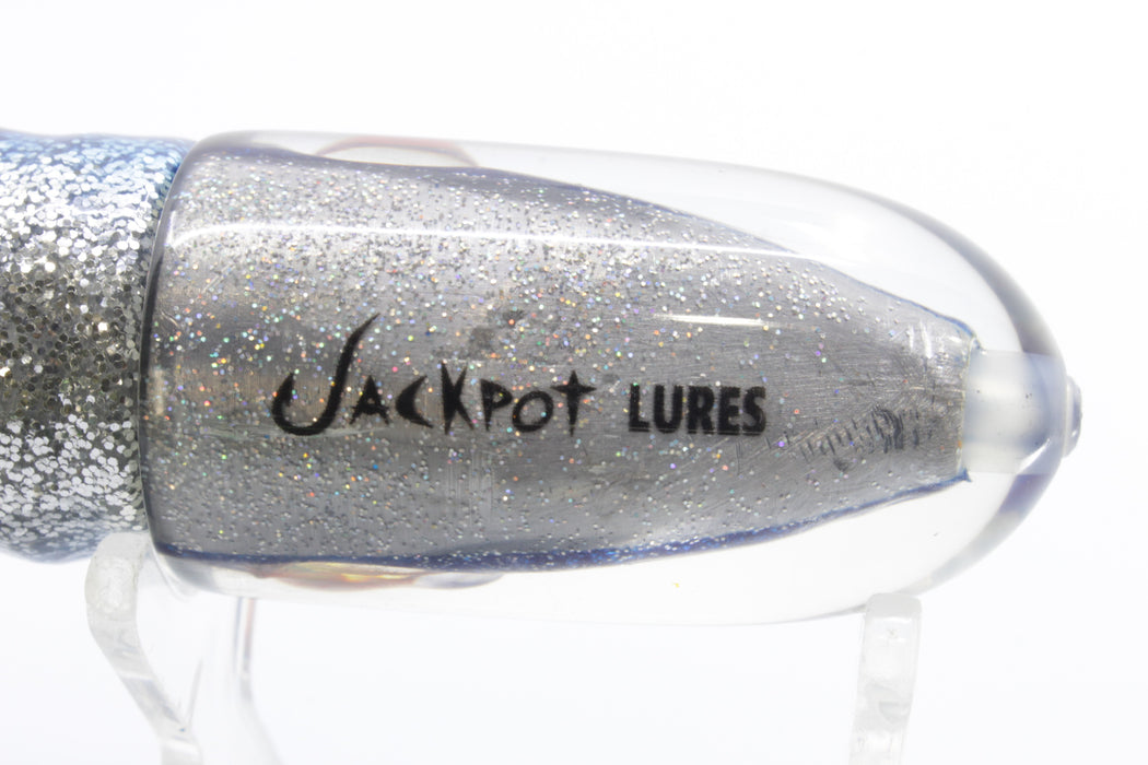 Jackpot Lures Blue-Silver Fish Head Small Bullet 9" 7oz Skirted Blue Mackerel