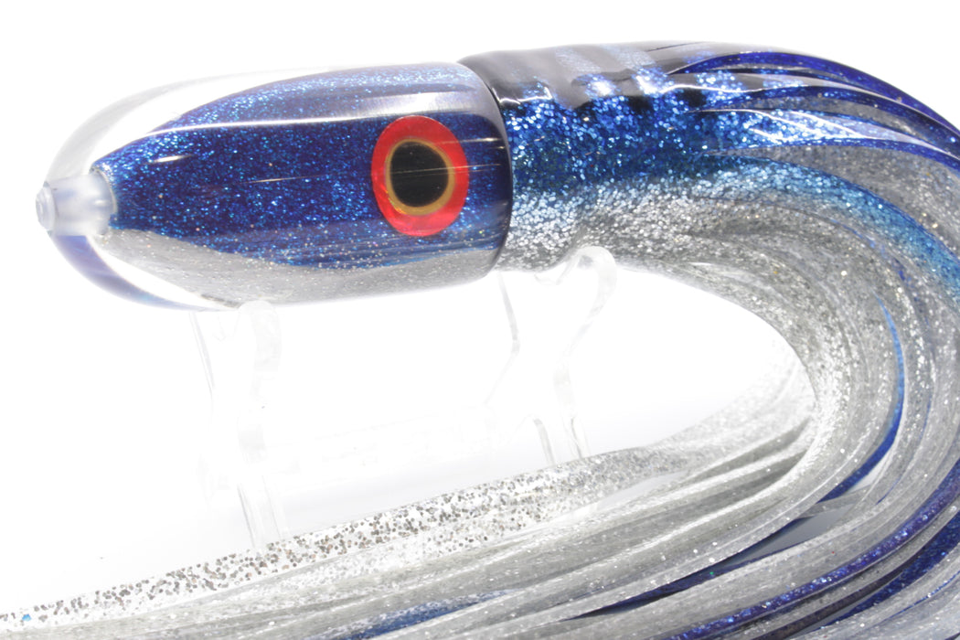 Jackpot Lures Blue-Silver Fish Head Small Bullet 9" 7oz Skirted Blue Mackerel