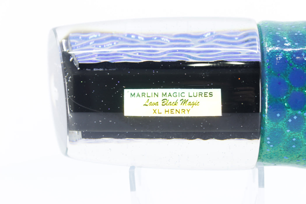 Marlin Magic Lures Green-Blue Lava Black Magic XL Henry 16" 16oz Skirted
