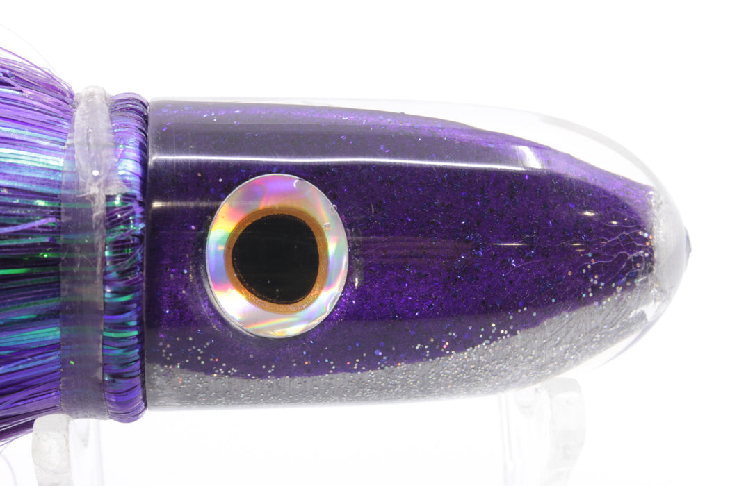 Jackpot Lures Purple-Silver Fish Head Small Bullet 9" 6.6oz Strobez Purple/White