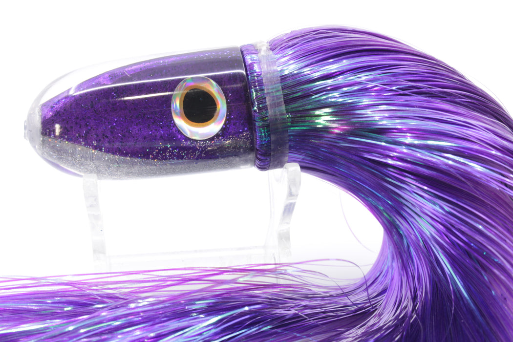 Jackpot Lures Purple-Silver Fish Head Small Bullet 9" 6.6oz Strobez Purple/White