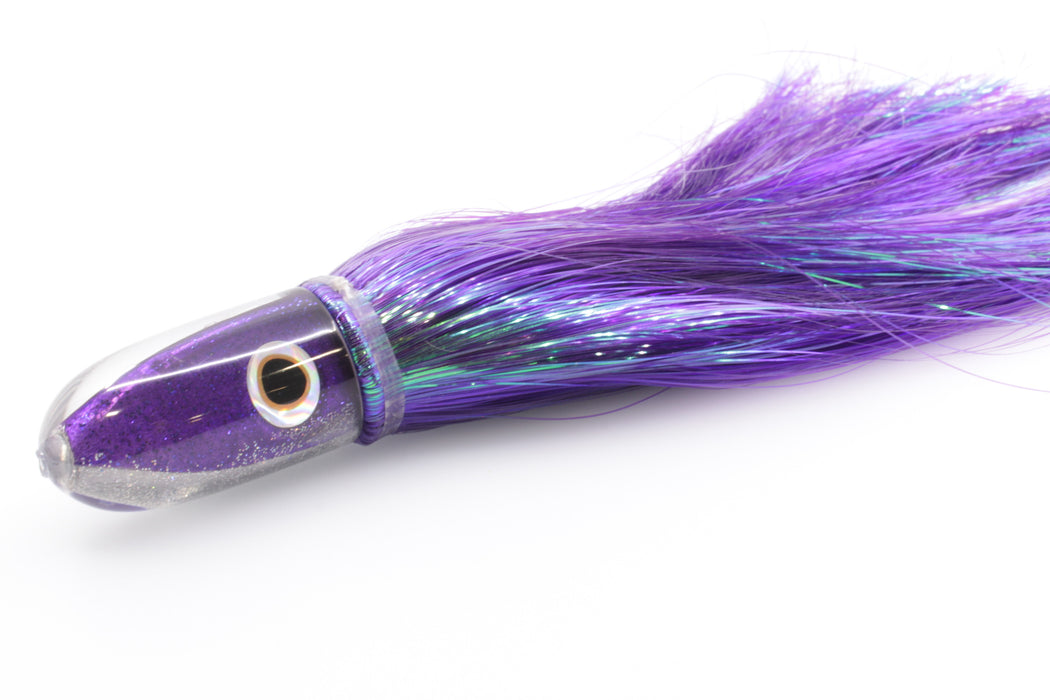 Jackpot Lures Purple-Silver Fish Head Small Bullet 9" 6.6oz Strobez Purple/White