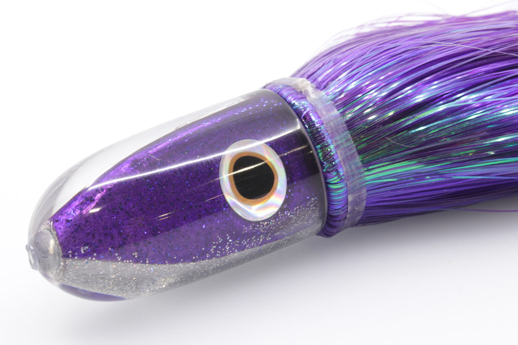 Jackpot Lures Purple-Silver Fish Head Small Bullet 9" 6.6oz Strobez Purple/White