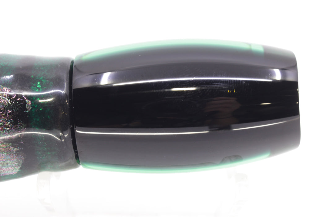 Moyes Lures Green MOP Black Back Small Argus 9" 3.5oz Skirted Green Aurora GZE