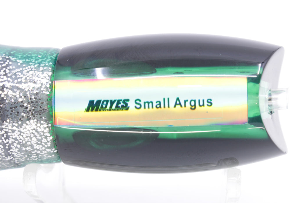 Moyes Lures Green MOP Black Back Small Argus 9" 3.5oz Skirted Green Aurora GZE