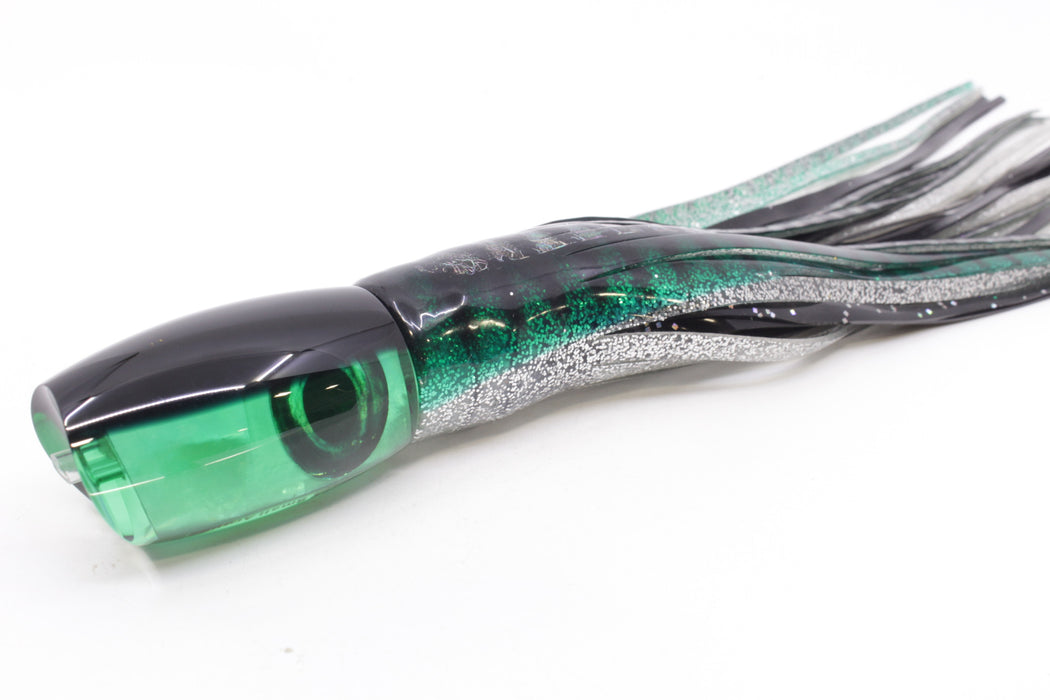 Moyes Lures Green MOP Black Back Small Argus 9" 3.5oz Skirted Green Aurora GZE