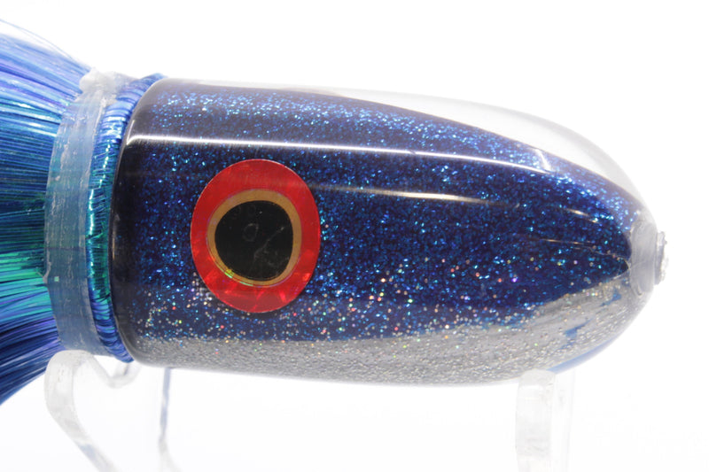 Jackpot Lures Blue-Silver Fish Head Small Bullet 9" 6.6oz Strobez Royal Blue/White EZ-K