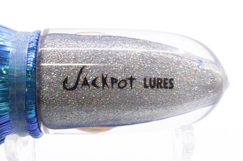 Jackpot Lures Blue-Silver Fish Head Small Bullet 9" 6.6oz Strobez Royal Blue/White EZ-K