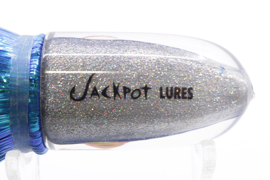 Jackpot Lures Blue-Silver Fish Head Small Bullet 9" 6.6oz Strobez Royal Blue/White EZ-K