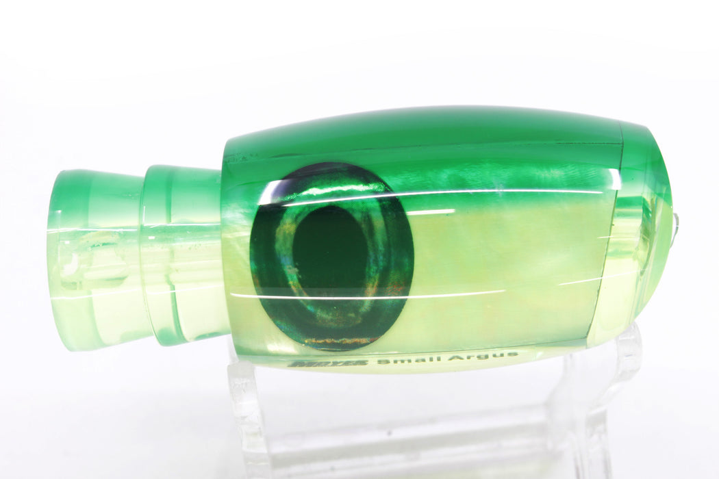 Moyes Lures Chartreuse MOP Green Back Taxi Eyes Small Argus 9" 2oz