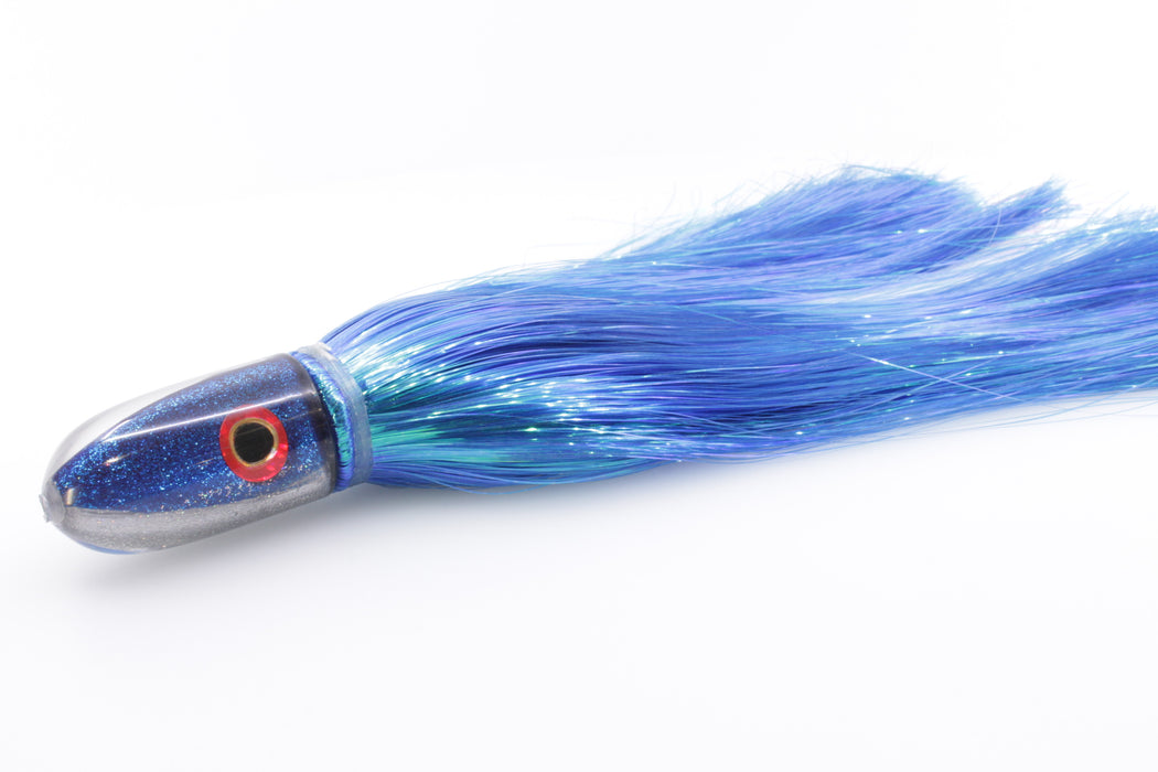 Jackpot Lures Blue-Silver Fish Head Small Bullet 9" 6.6oz Strobez Royal Blue/White