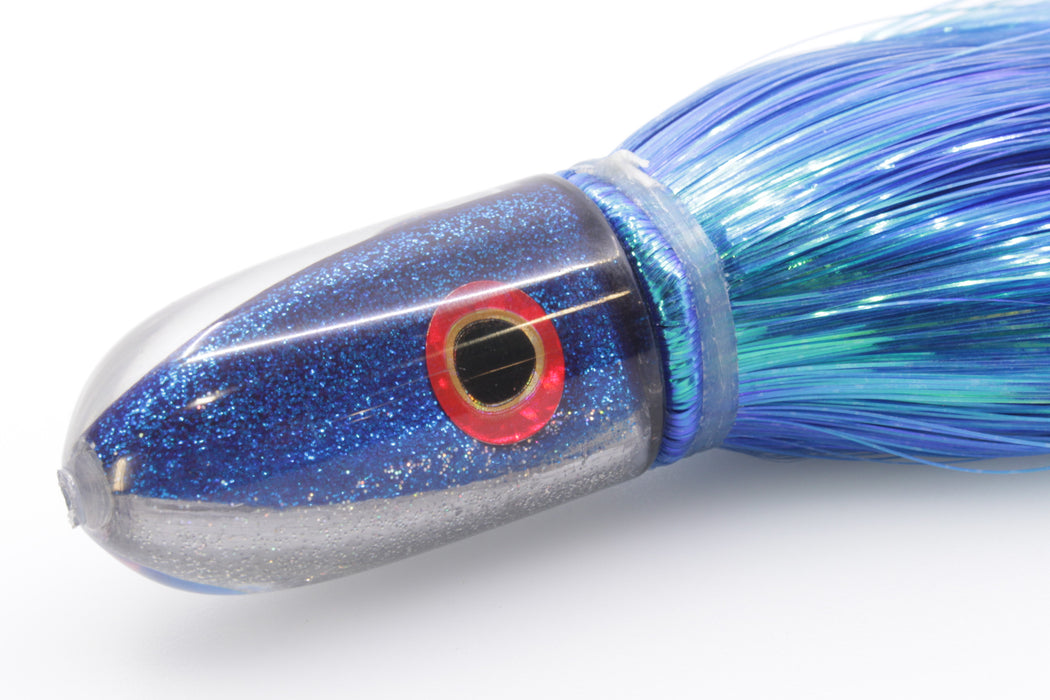 Jackpot Lures Blue-Silver Fish Head Small Bullet 9" 6.6oz Strobez Royal Blue/White