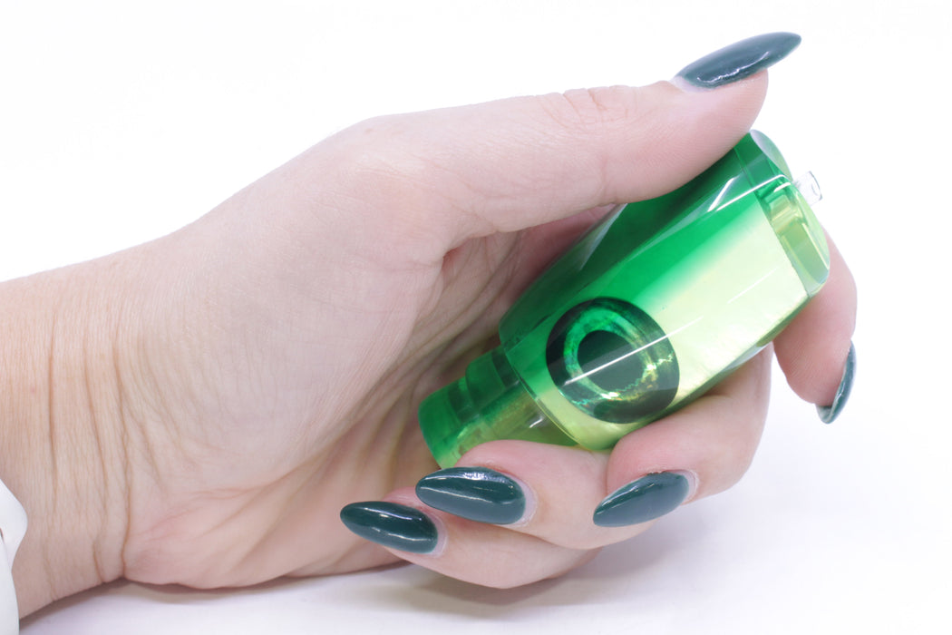 Moyes Lures Chartreuse MOP Green Back Taxi Eyes Small Argus 9" 2oz