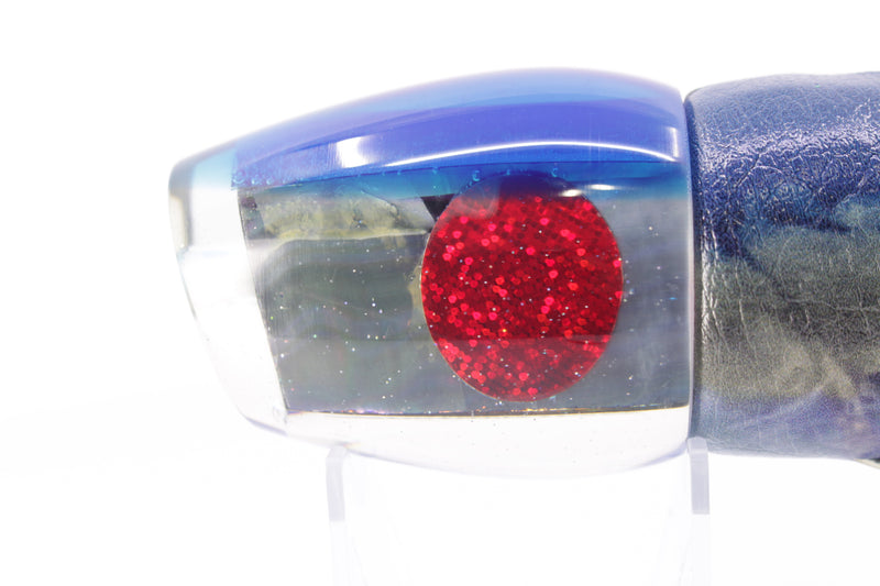 Marlin Magic Tahitian MOP Blue Back Red Eyes Bog Eye 14" 9.5oz ALV Blue Skipjack