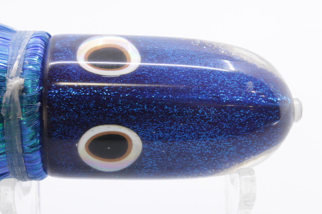 Jackpot Lures Blue-Silver Fish Head Small Bullet 9" 6.6oz Strobez Royal Blue/Pink