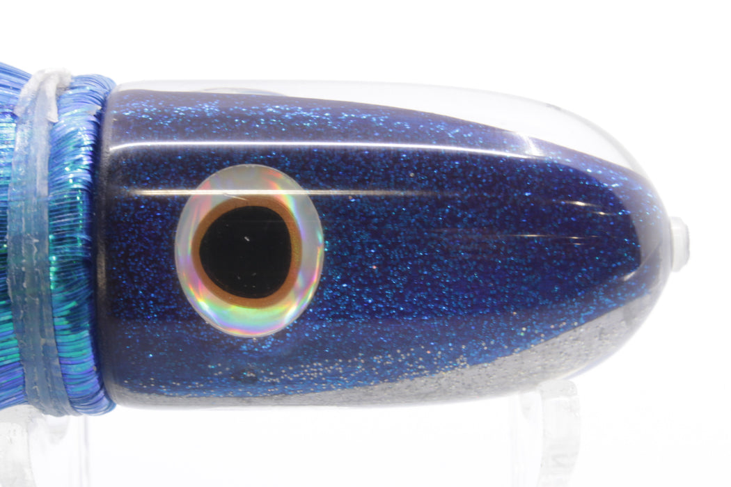 Jackpot Lures Blue-Silver Fish Head Small Bullet 9" 6.6oz Strobez Royal Blue/Pink