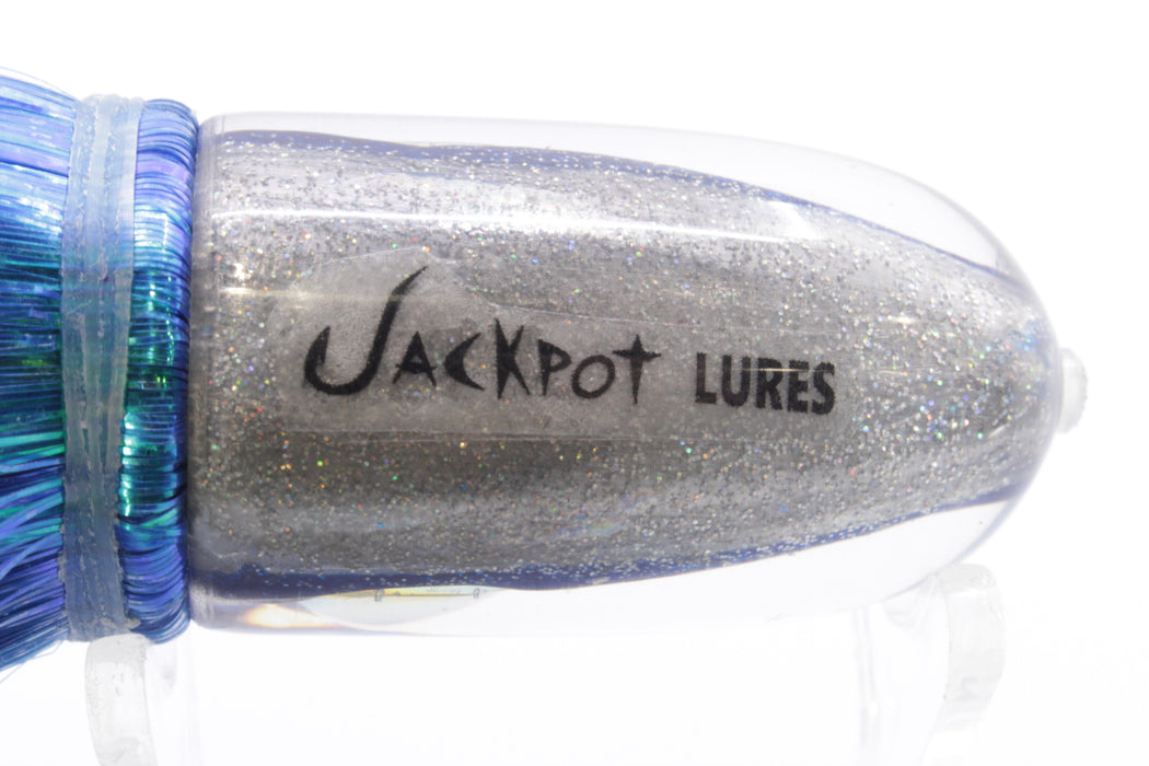 Jackpot Lures Blue-Silver Fish Head Small Bullet 9" 6.6oz Strobez Royal Blue/Pink