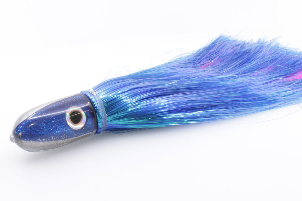 Jackpot Lures Blue-Silver Fish Head Small Bullet 9" 6.6oz Strobez Royal Blue/Pink