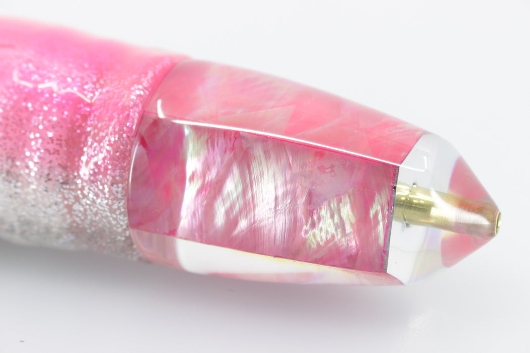 Koya Lures Pink MOP Clean Sweep Bullet 10" 9oz Skirted Pink-Silver-White