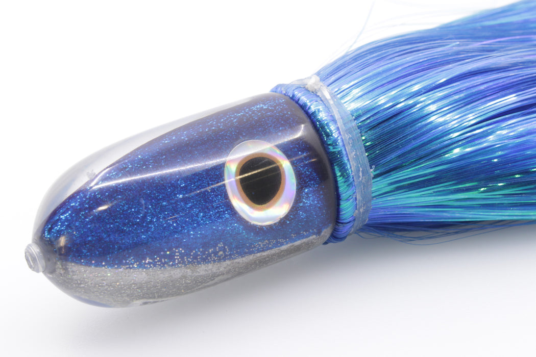 Jackpot Lures Blue-Silver Fish Head Small Bullet 9" 6.6oz Strobez Royal Blue/Pink