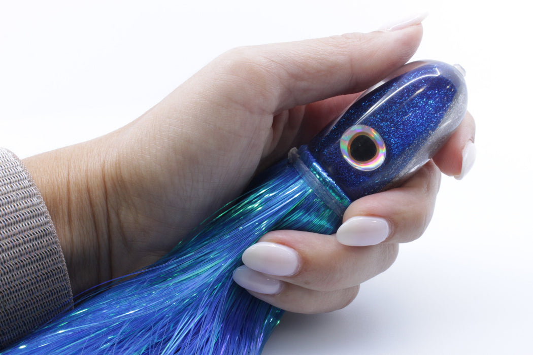 Jackpot Lures Blue-Silver Fish Head Small Bullet 9" 6.6oz Strobez Royal Blue/Pink EZ-K