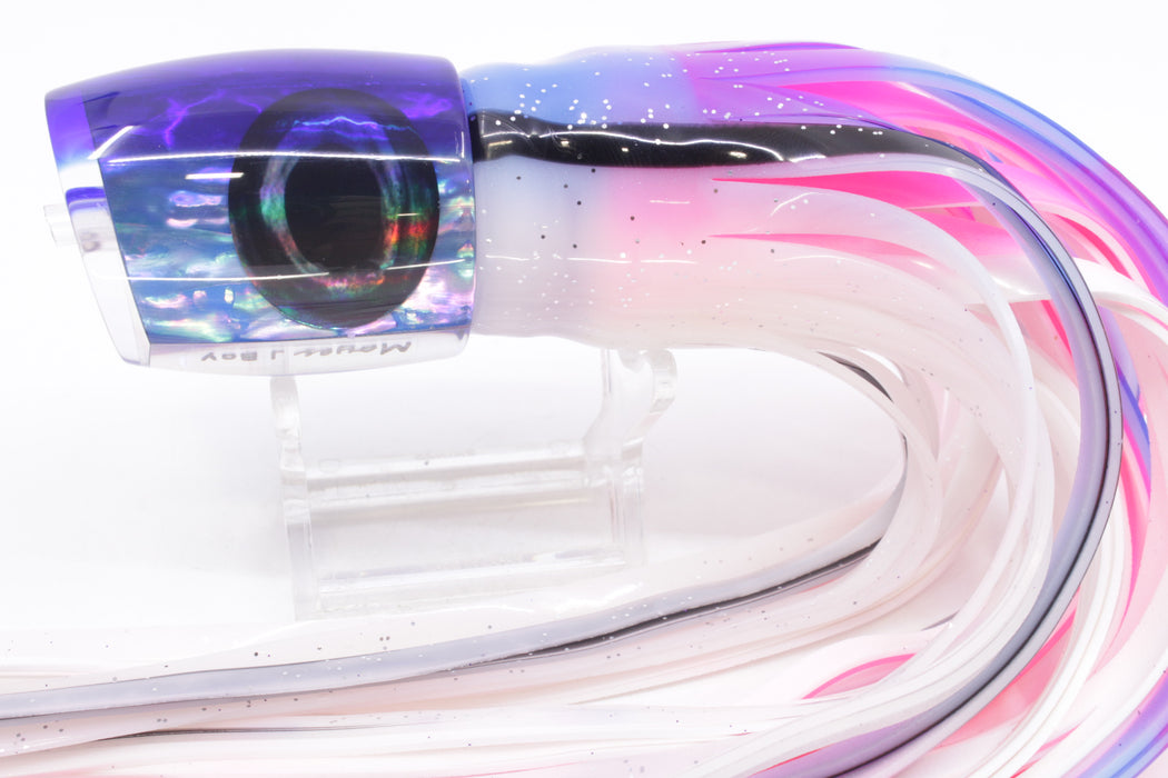 Moyes Lures Rainbow MOP Blue Back Medium J-Boy 12" 7oz Skirted Gay Bob