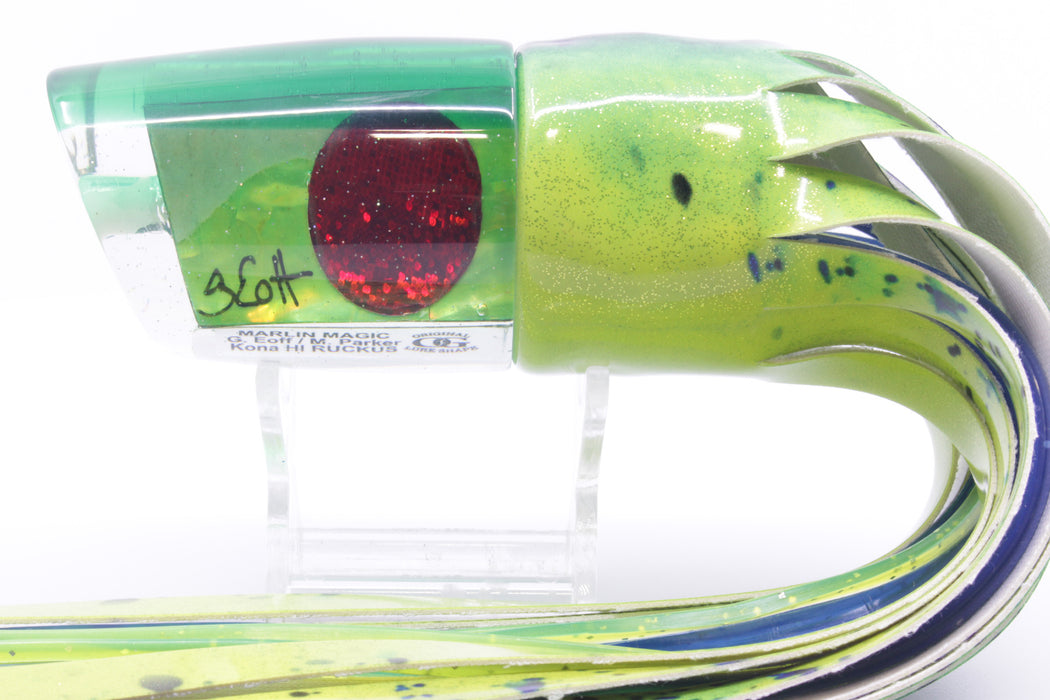 Marlin Magic Lime Green MOP Green Back Red Eyes Ruckus 12" 9oz Fired Up Mahi