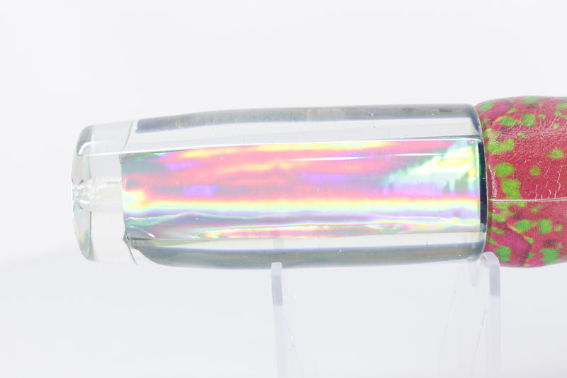 Marlin Magic Clear Mirrored-Rainbow Large Hard Head 12" 6.2oz ALV Vinyl Pink Mahi