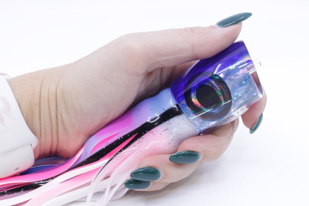 Moyes Lures Rainbow MOP Blue Back Medium J-Boy 12" 7oz Skirted Gay Bob