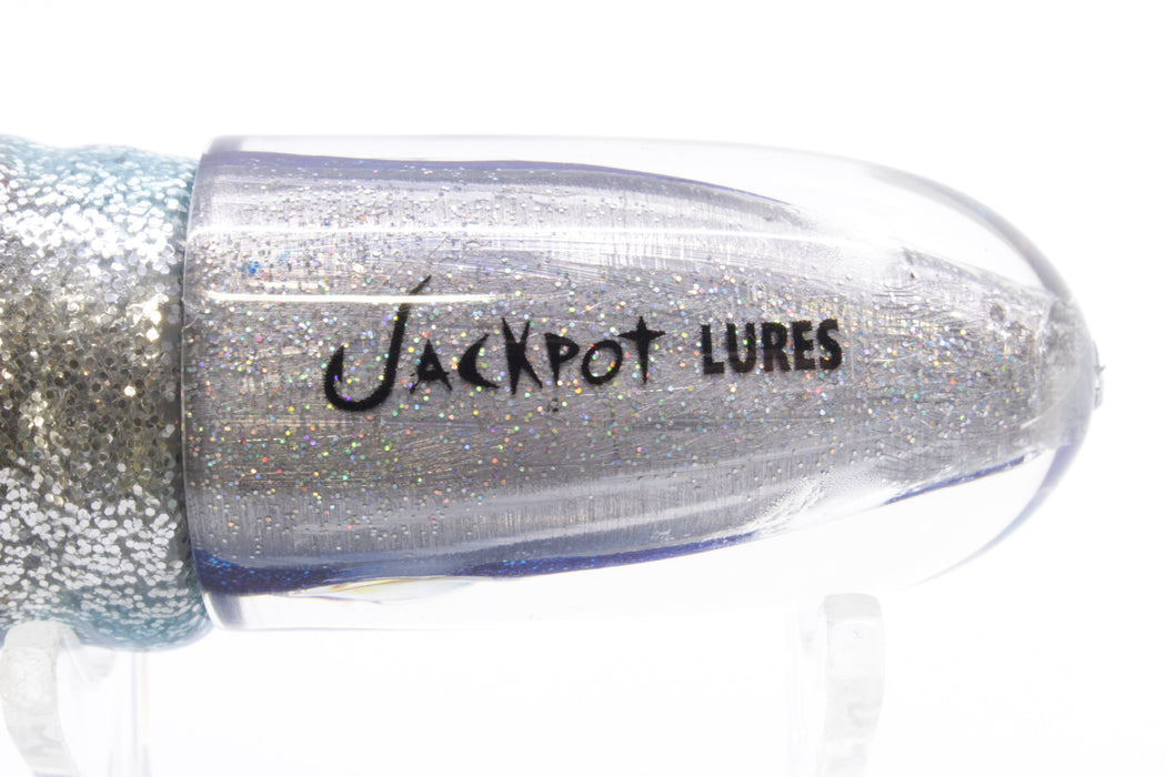 Jackpot Lures Blue-Silver Fish Head Small Bullet 9" 7oz Skirted Evil