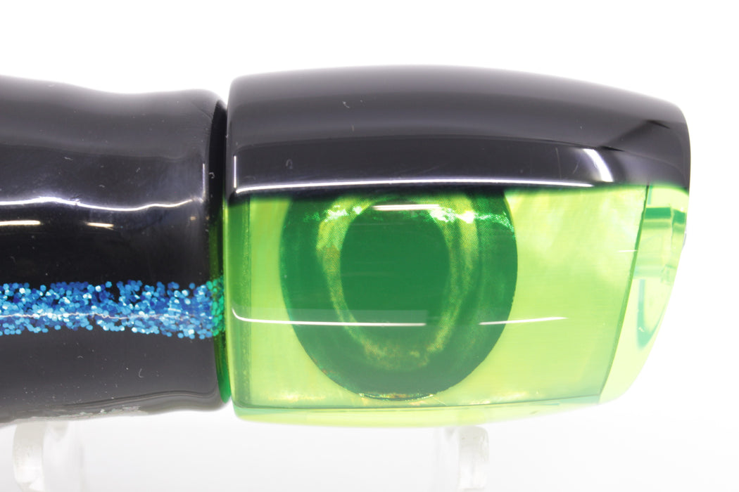 Moyes Lures Chartreuse MOP Black Back Medium J-Boy 12" 7oz Skirted Yellowfin