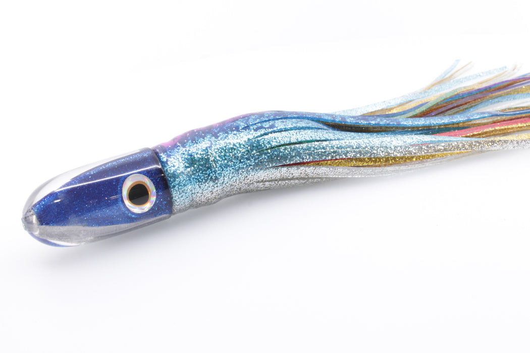 Jackpot Lures Blue-Silver Fish Head Small Bullet 9" 7oz Skirted Evil