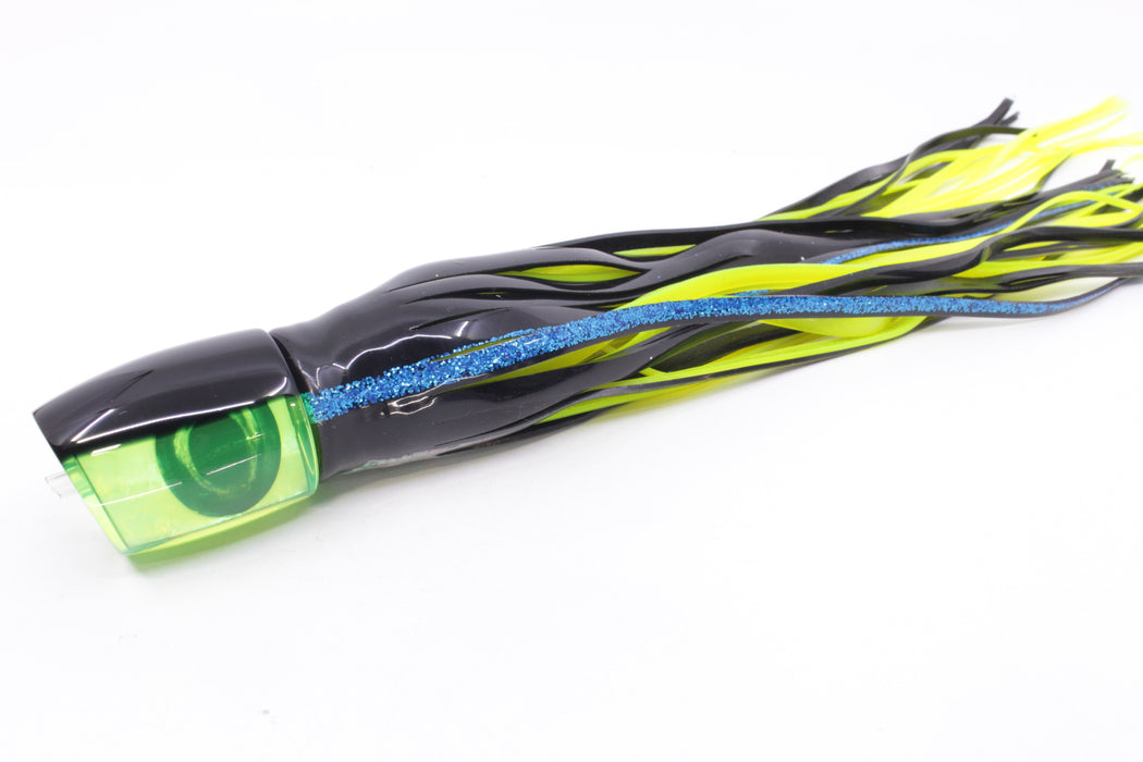 Moyes Lures Chartreuse MOP Black Back Medium J-Boy 12" 7oz Skirted Yellowfin