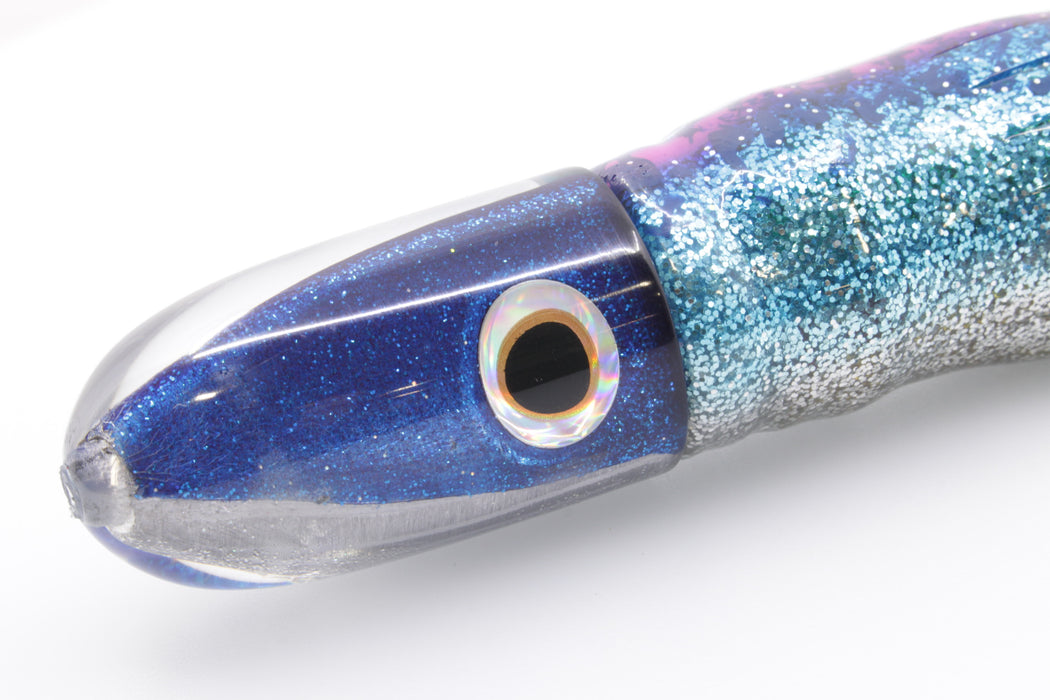 Jackpot Lures Blue-Silver Fish Head Small Bullet 9" 7oz Skirted Evil