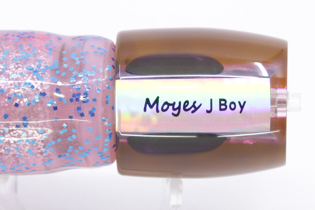 Moyes Lures Rainbow MOP Black-Pink Back Taxi Eyes Medium J-Boy 12" 7oz Skirted
