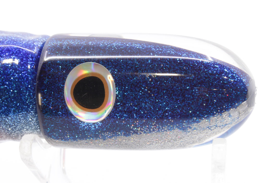 Jackpot Lures Blue-Silver Fish Head Small Bullet 9" 7oz Skirted Blue-Silver/Pink