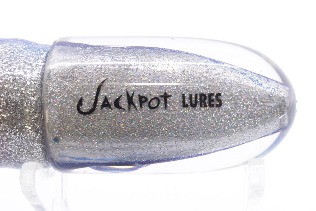 Jackpot Lures Blue-Silver Fish Head Small Bullet 9" 7oz Skirted Blue-Silver/Pink