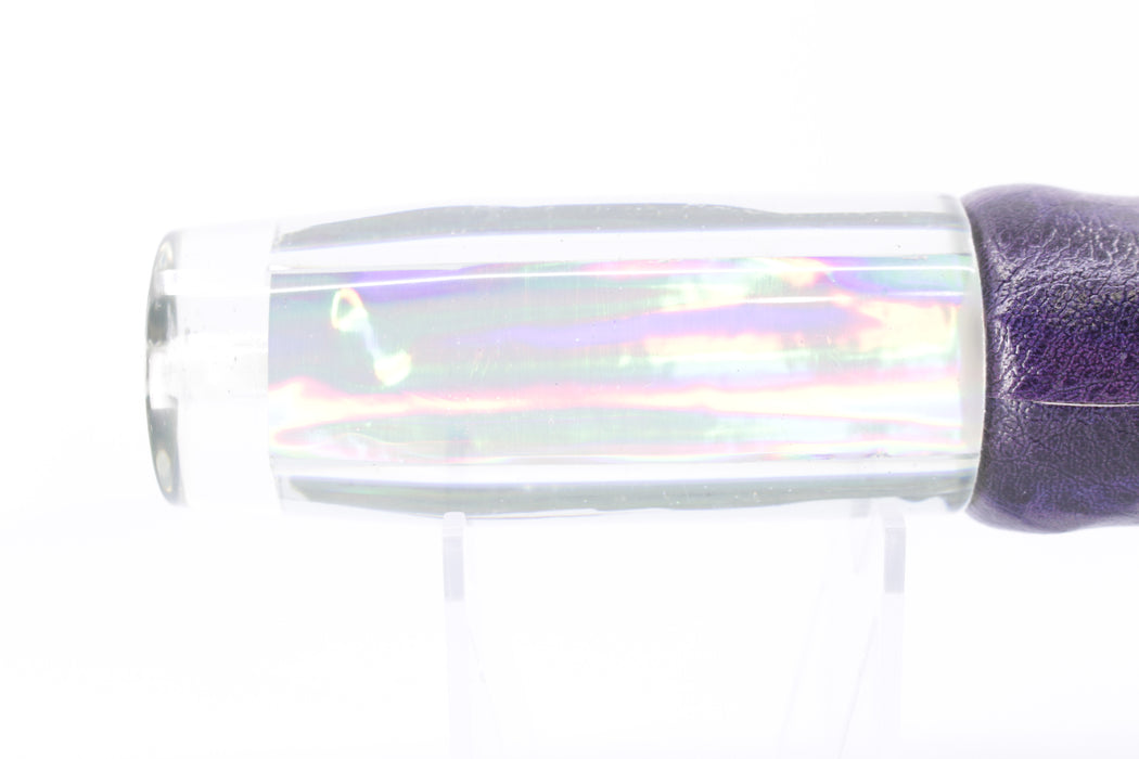 Marlin Magic Clear Mirrored-Rainbow Large Hard Head 12" 6.2oz ALV Purple Skipjack