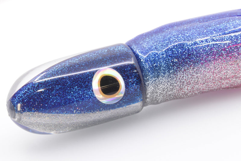 Jackpot Lures Blue-Silver Fish Head Small Bullet 9" 7oz Skirted Blue-Silver/Pink EZ-K