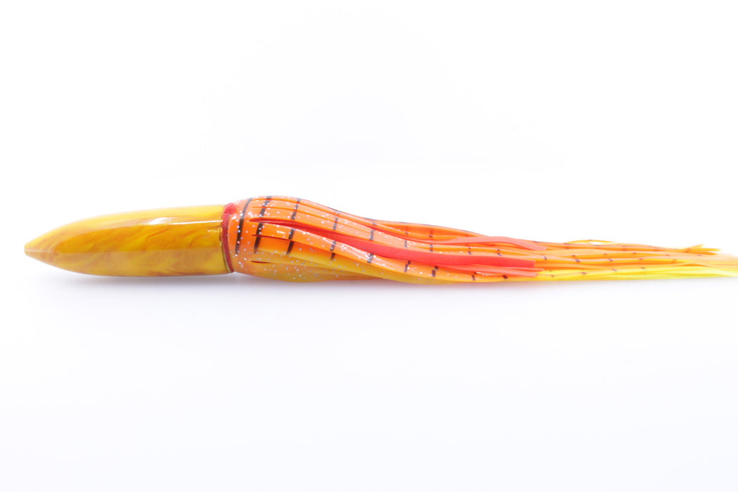 Unknown Orange-Red Marbled Long Nose Wahoo Bullet 10" 9.8oz  Pre-Owned