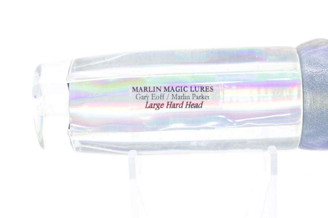 Marlin Magic Clear Mirrored-Rainbow Large Hard Head 12" 6.2oz ALV Blue Skipjack
