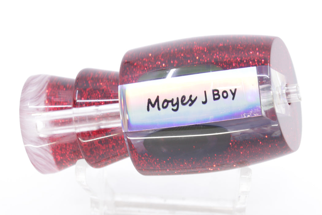 Moyes Lures Rainbow MOP Black-Red Back Taxi Eyes Medium J-Boy 12" 4oz