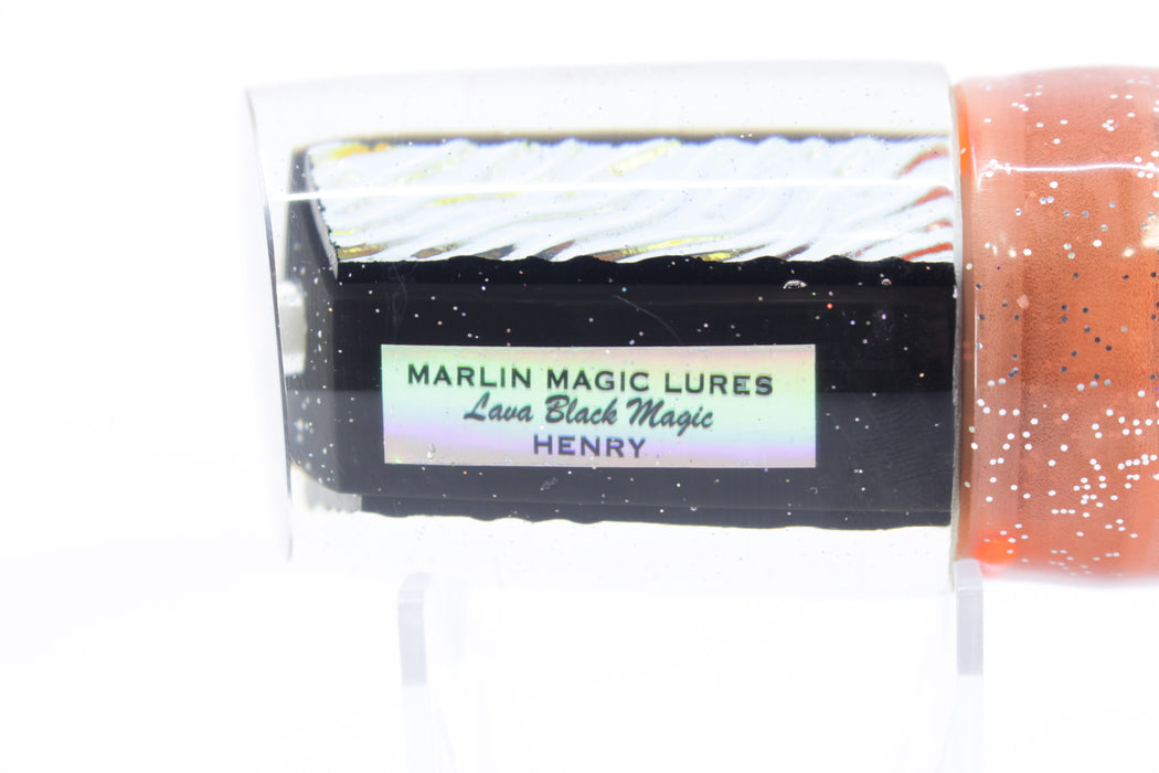 Marlin Magic Lures Red-Orange Lava Black Magic Henry 12" 11.5oz Skirted