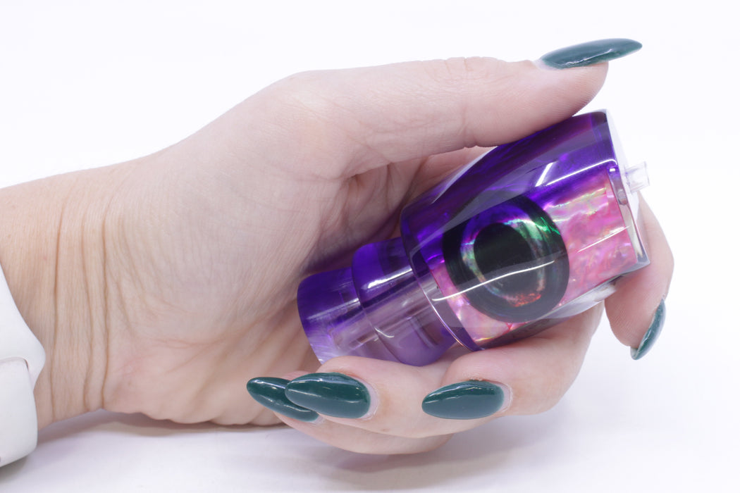 Moyes Lures Pink Awabi Purple Back Taxi Eyes Medium J-Boy 12" 4oz