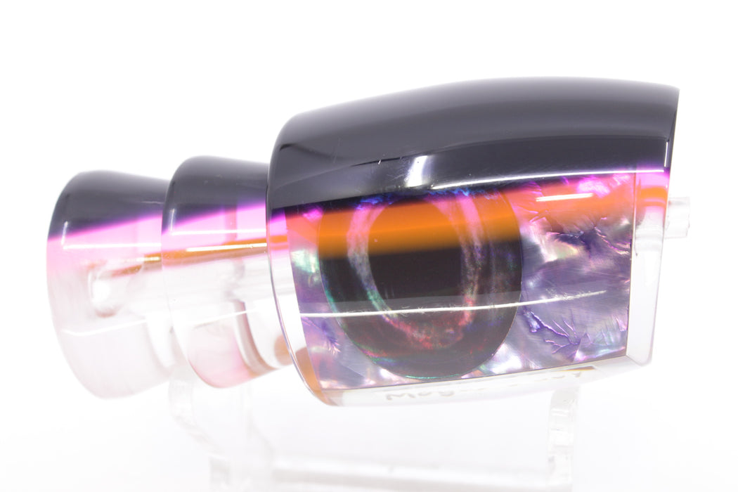 Moyes Lures Rainbow MOP Black-Pink Back Taxi Eyes Medium J-Boy 12" 4oz