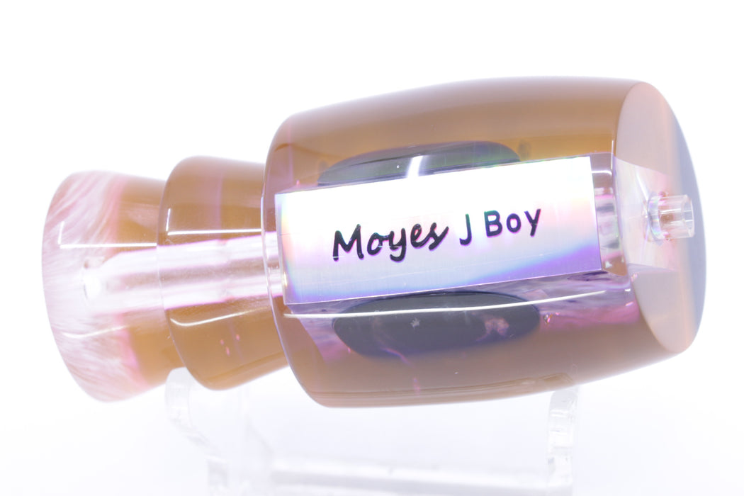 Moyes Lures Rainbow MOP Black-Pink Back Taxi Eyes Medium J-Boy 12" 4oz