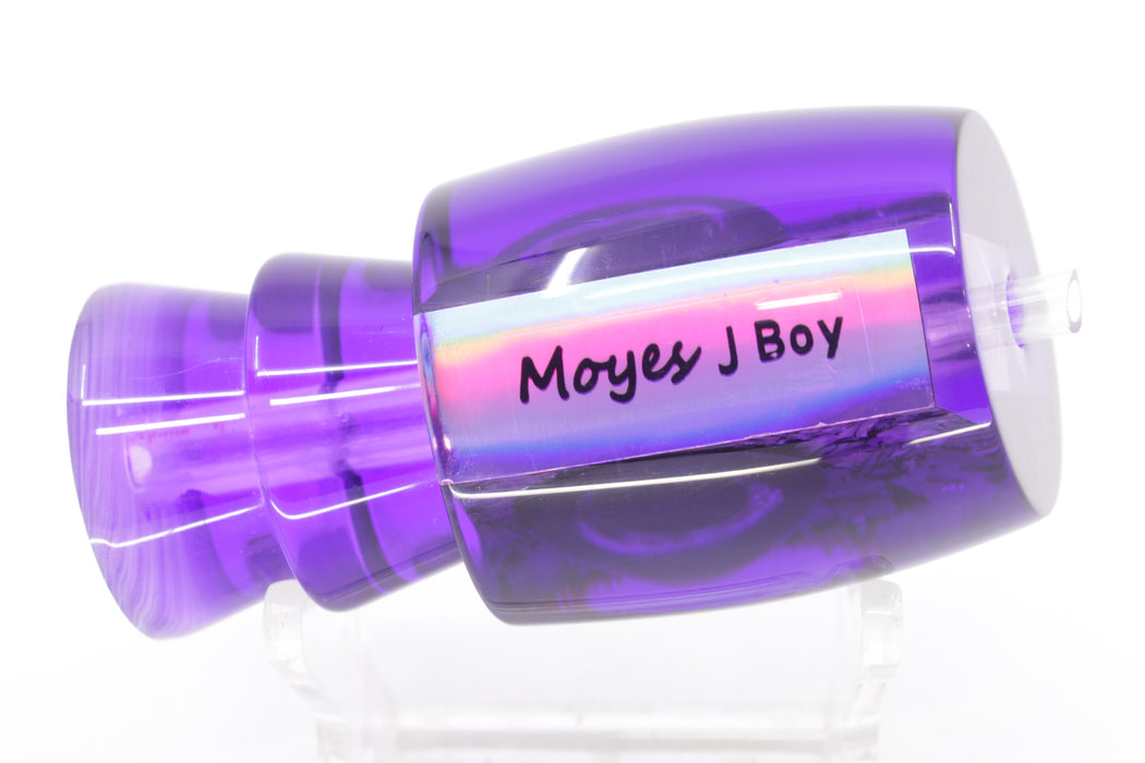 Moyes Lures Purple S&P Dark Purple Back Taxi Eyes Medium J-Boy 12" 4oz
