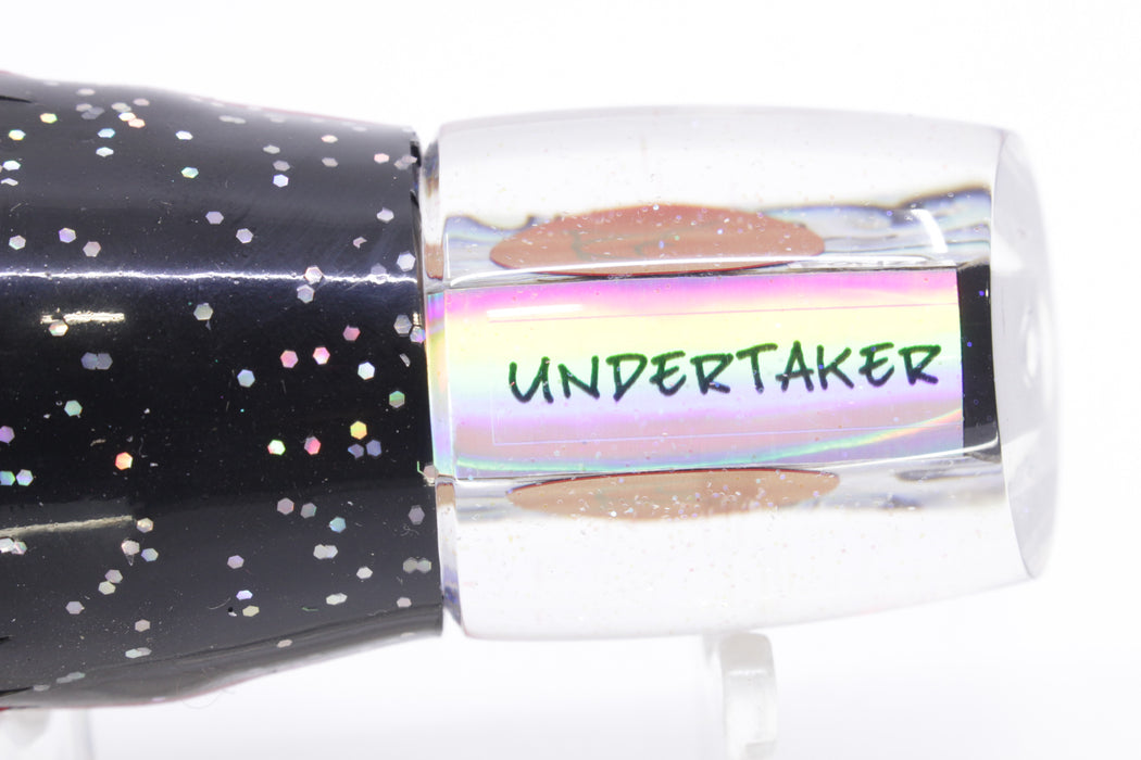 Bonze Lures Paua Shell Red Eyes Undertaker 9" 5.2oz Skirted Black/Green